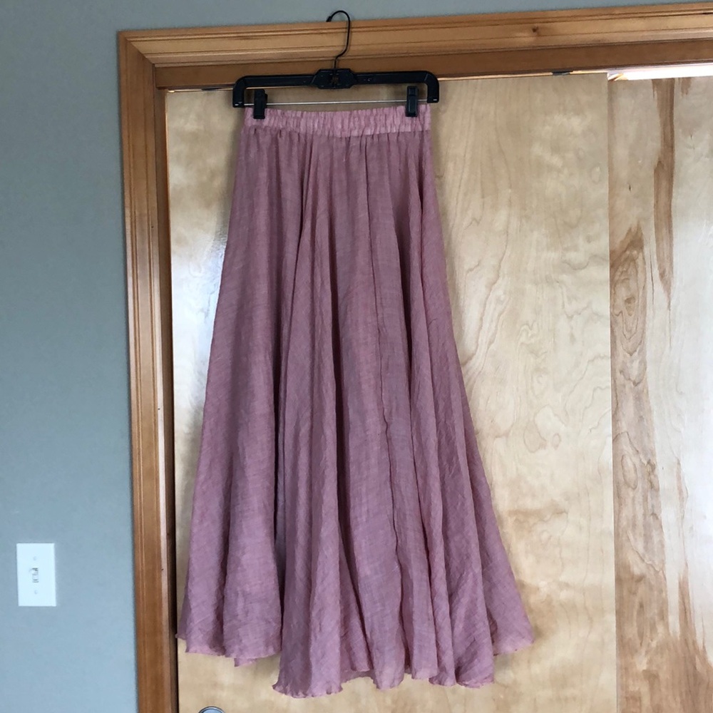 Flowing mauve skirt